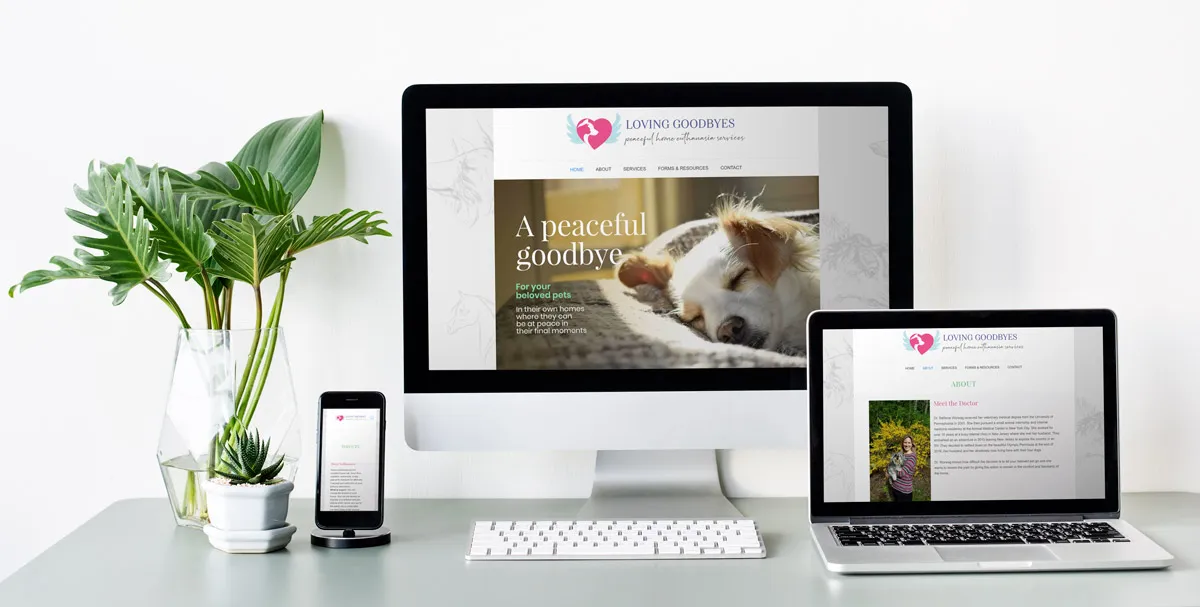 Loving Goodbyes - website design project