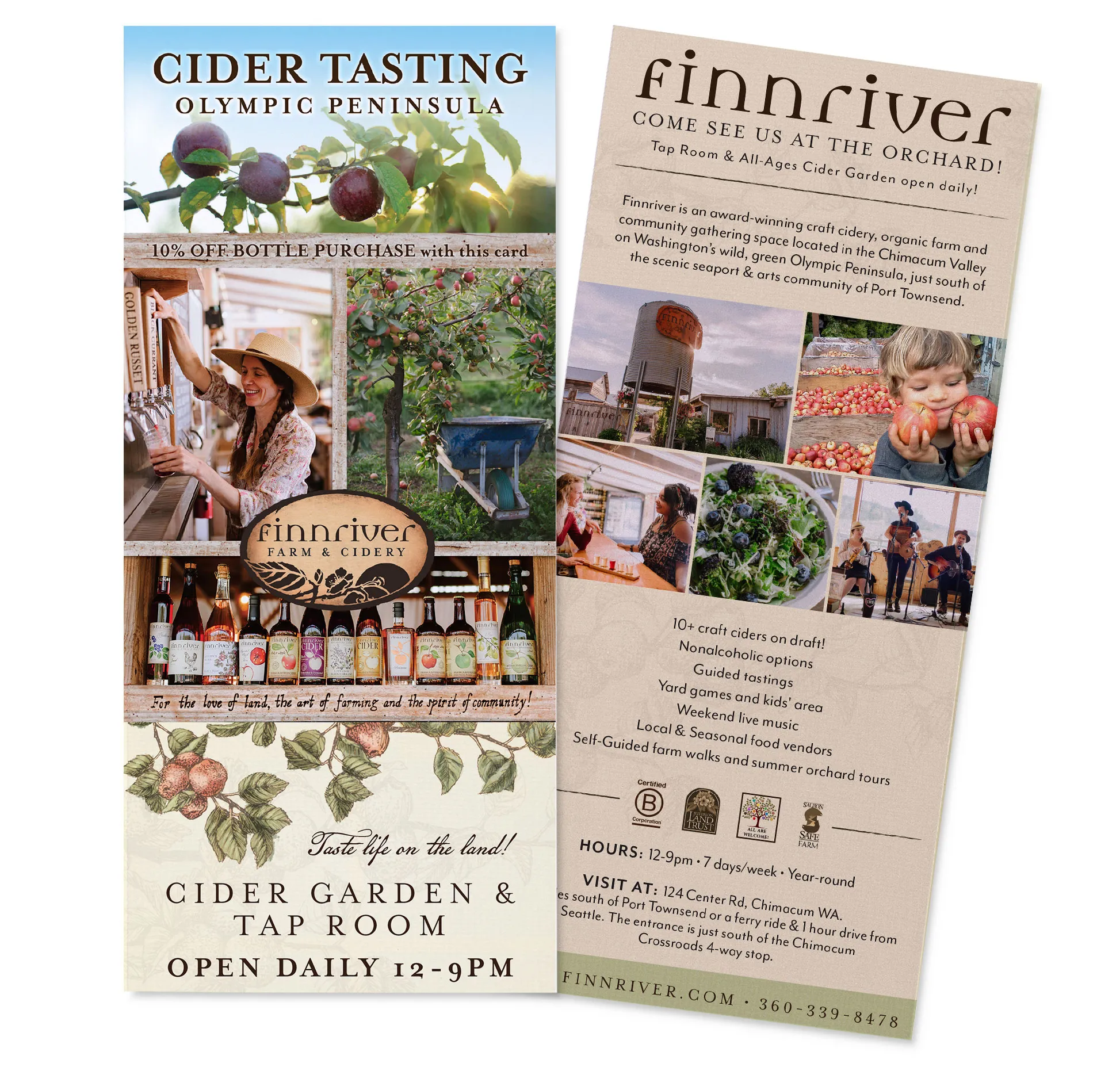 Rack Card 4 - Finnriver Cidery design project