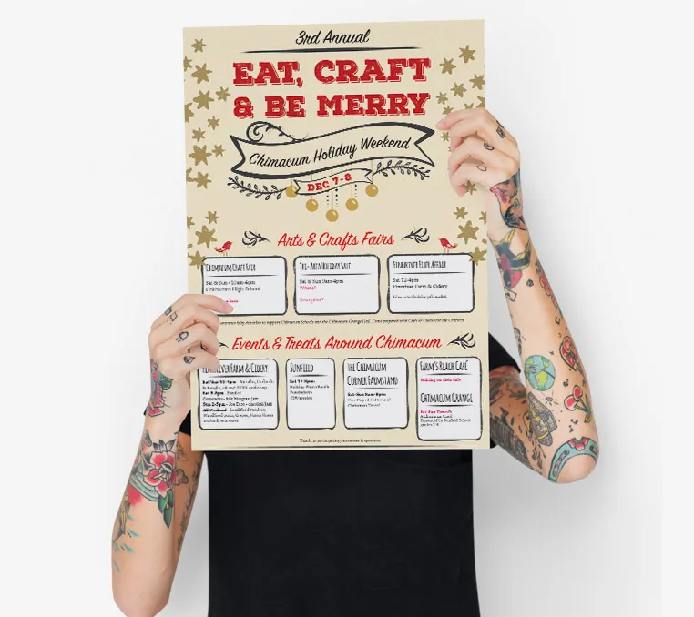 Chimacum Crafts Poster 1 - graphic design work