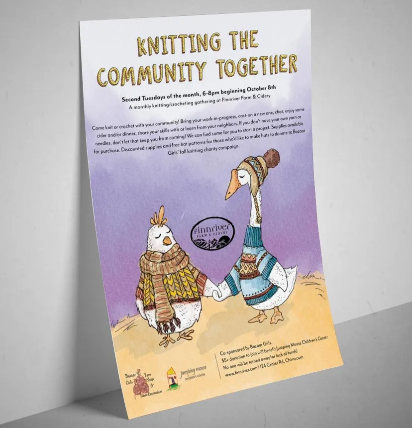 Knitting Together - illustration artwork