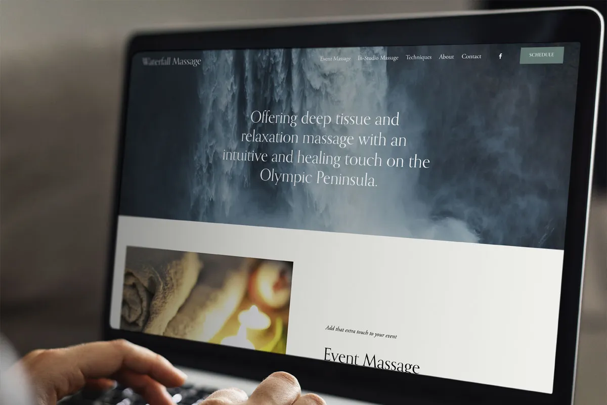 Waterfall Massage 2 - website design project
