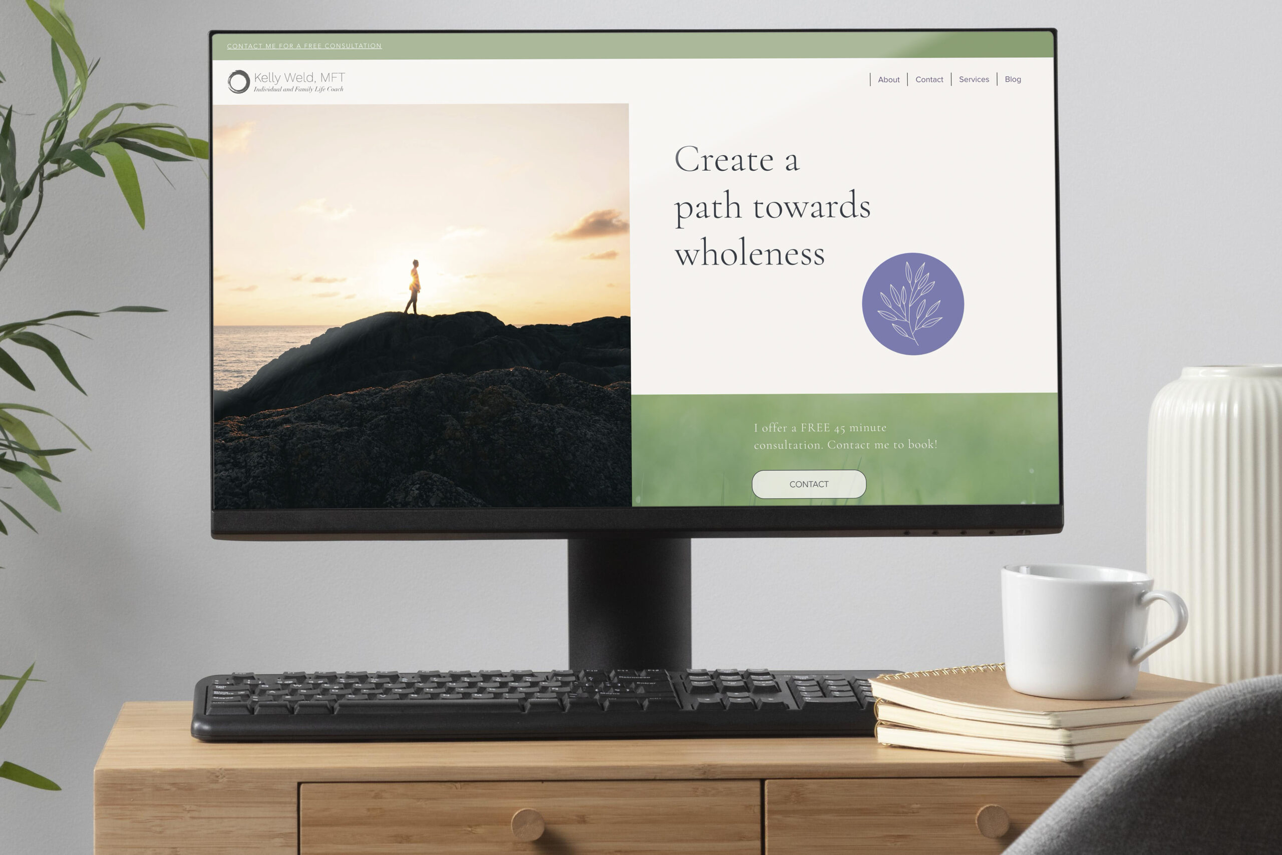 Wix site built for Kelly Weld Coaching