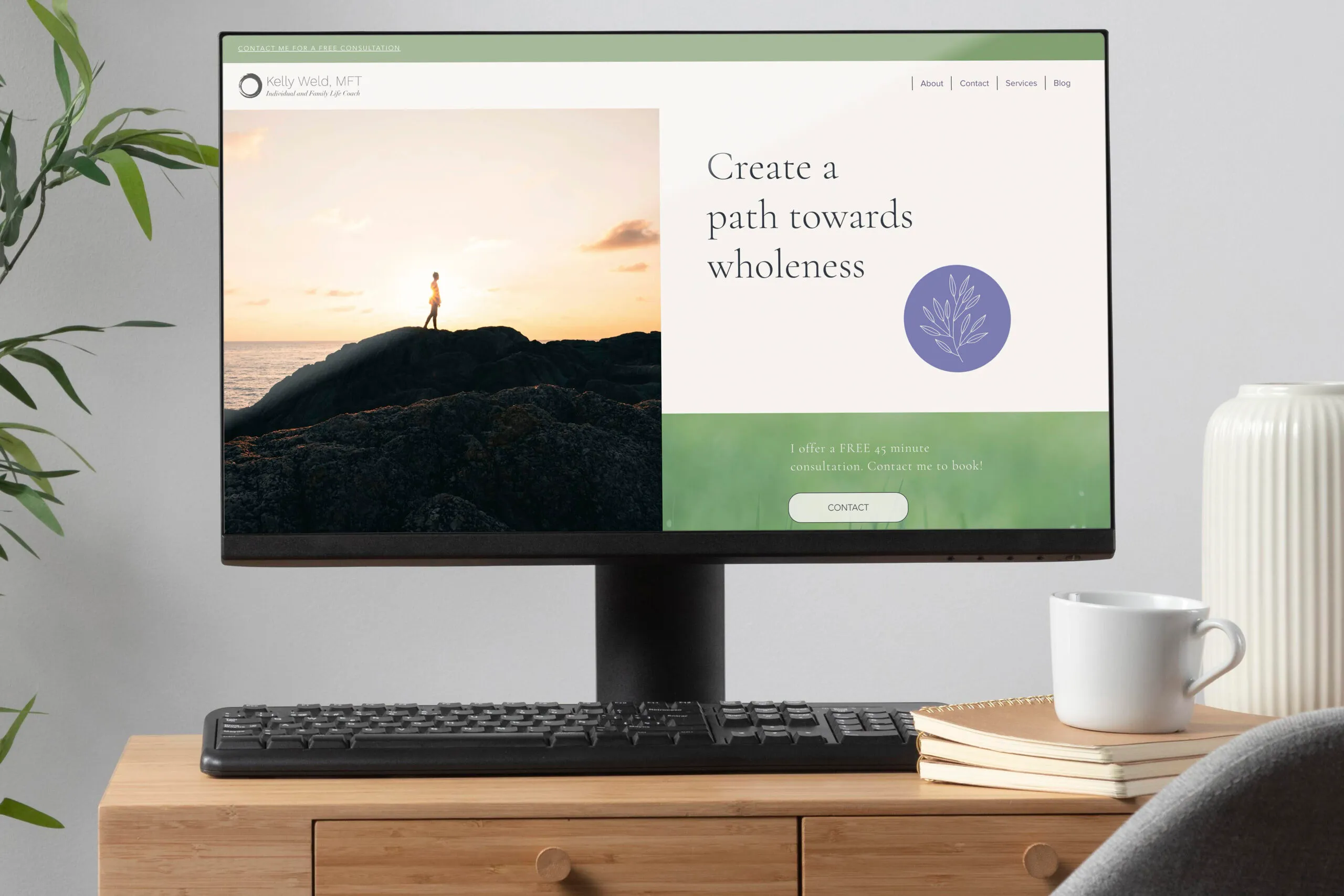 Wix site built for Kelly Weld Coaching