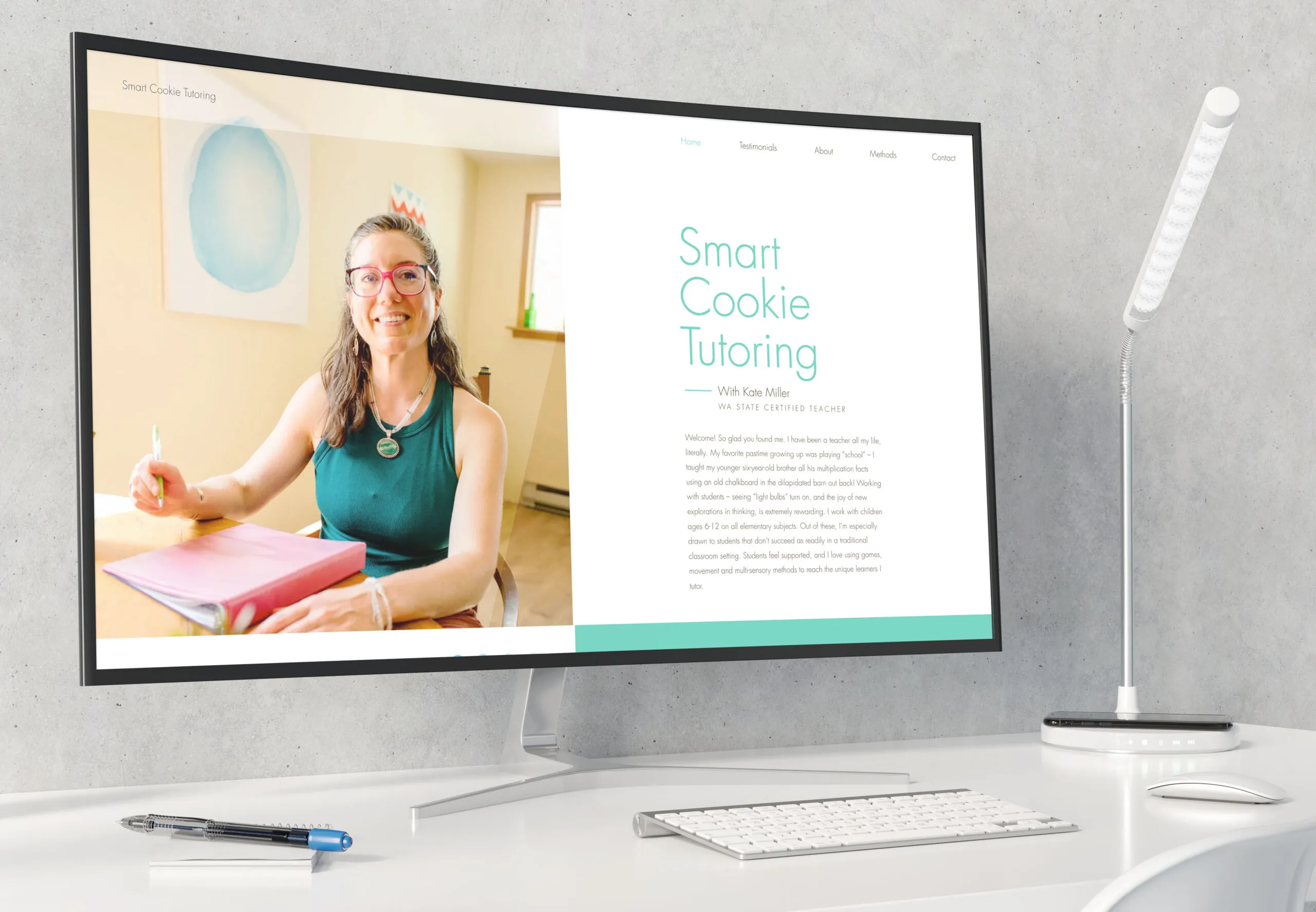 Wix website built for tutor