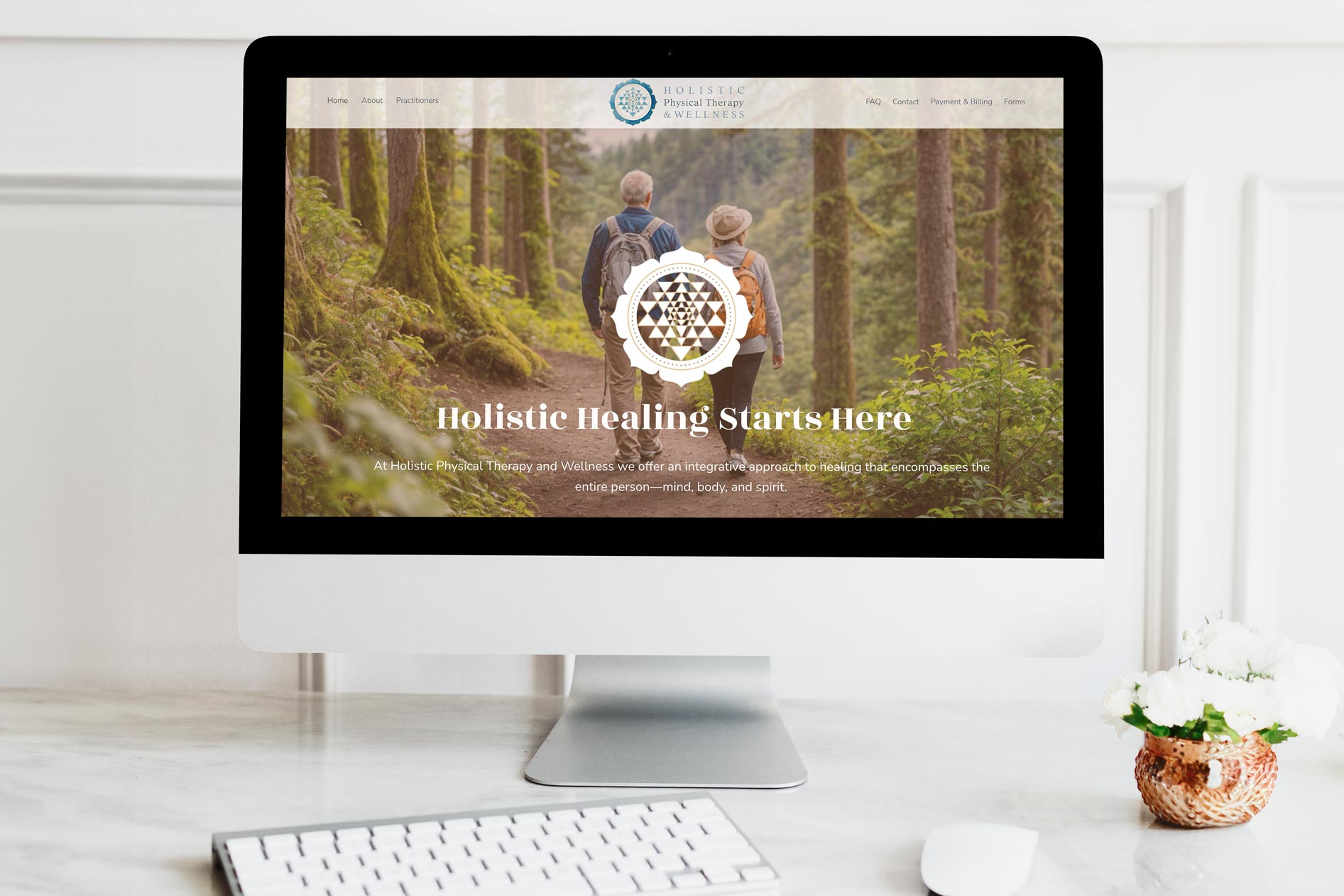 Wix website built for wellness center